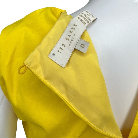 Ted Baker Yellow Alyy Waist Tie Dress 0 *read - Picture 10 of 13
